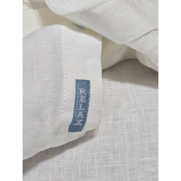Tommy Bahama Relax Mens White Linen Long Sleeve‎ Button-Up Shirt XXL - Picture 9 of 12